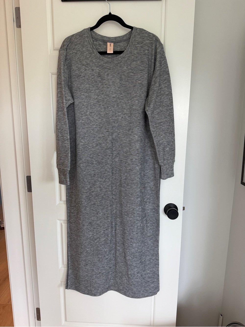 Smash + Tess Grey Knit Crewneck Tunic Sweater Dress - Picture 2 of 5
